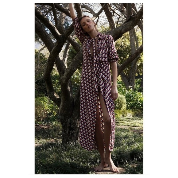 Zara PRINT DRESS Blue 0/4786/258/400/02​ - Picture 7 of 12